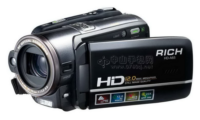 莱彩(RICH)摄像机莱彩 HD-A65 详细评测介绍资