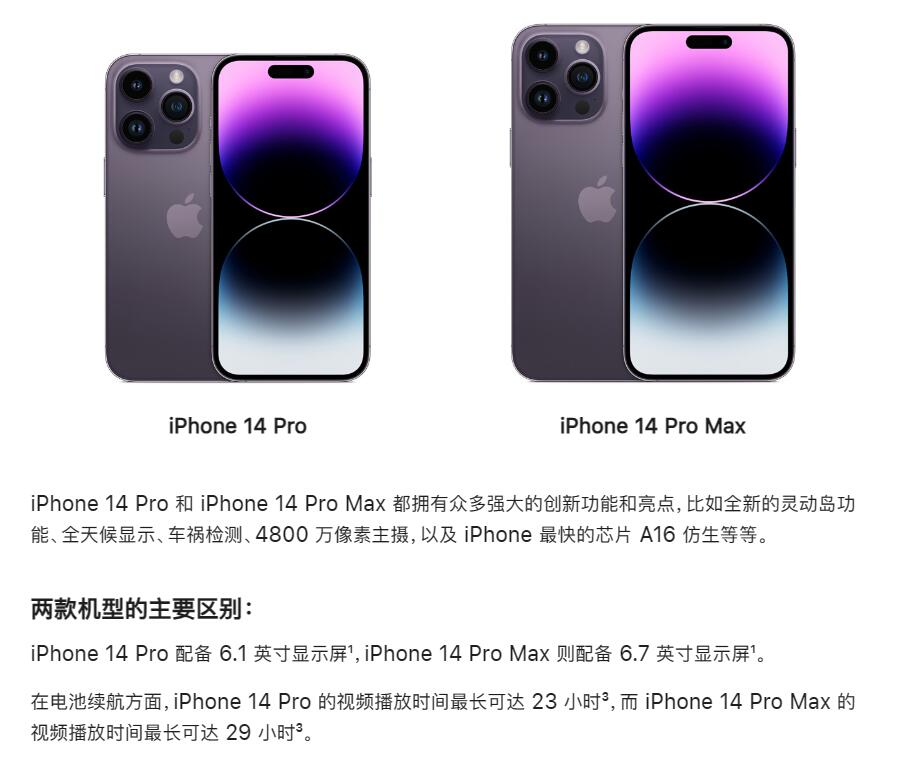 中山手机网 苹果(apple) iphone 14 pro手机专卖