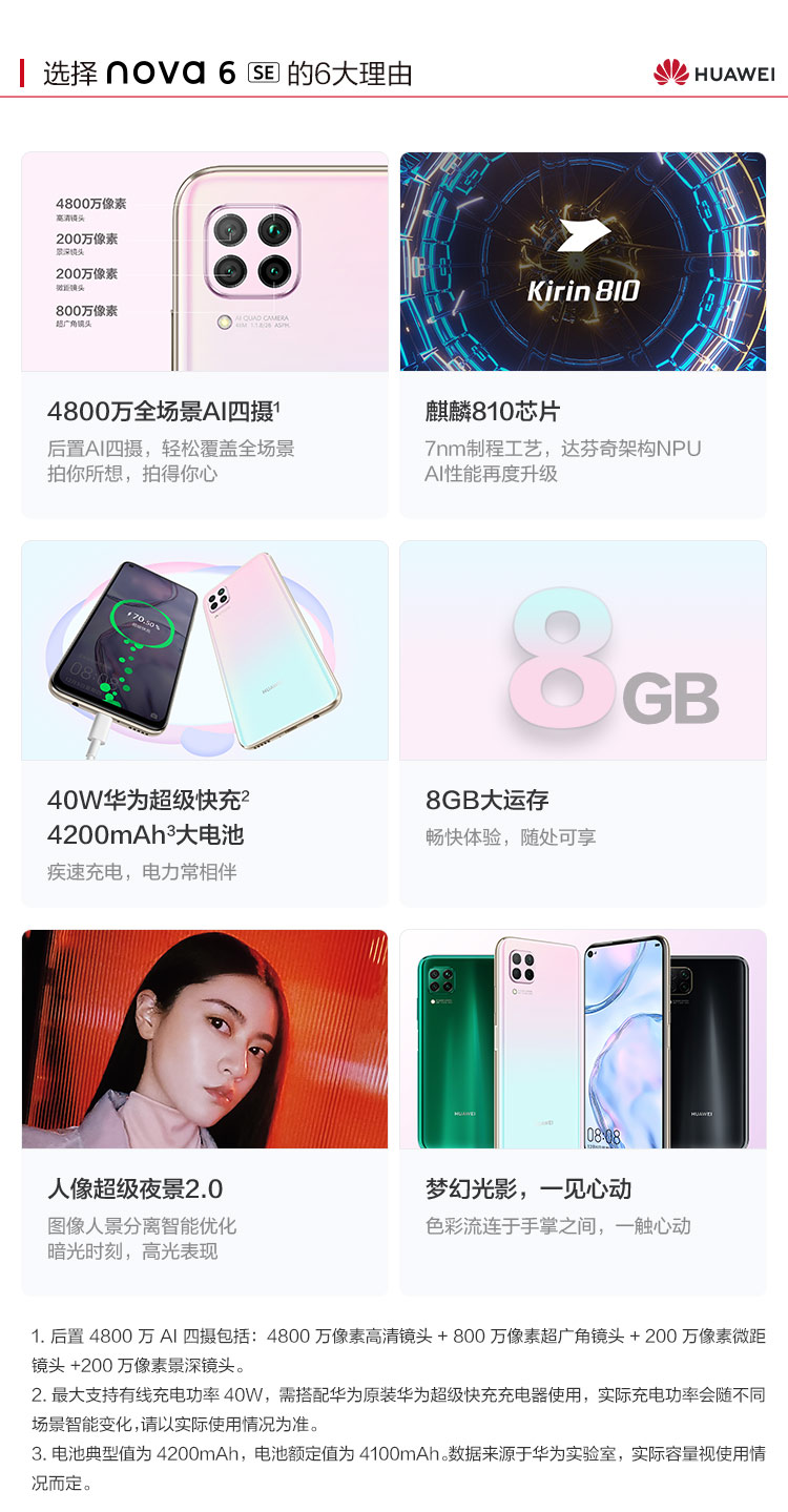 中山手机网 华为(huawei) 华为 nova6se手机专卖